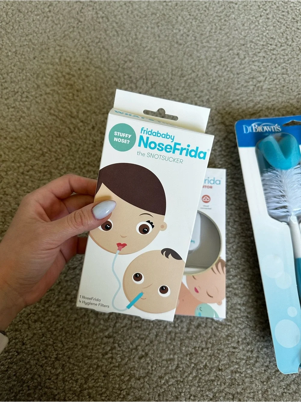 FridaBaby NoseFrida + FeverFrida + Dr. Brown’s Bottle Brushes, newborns bundle